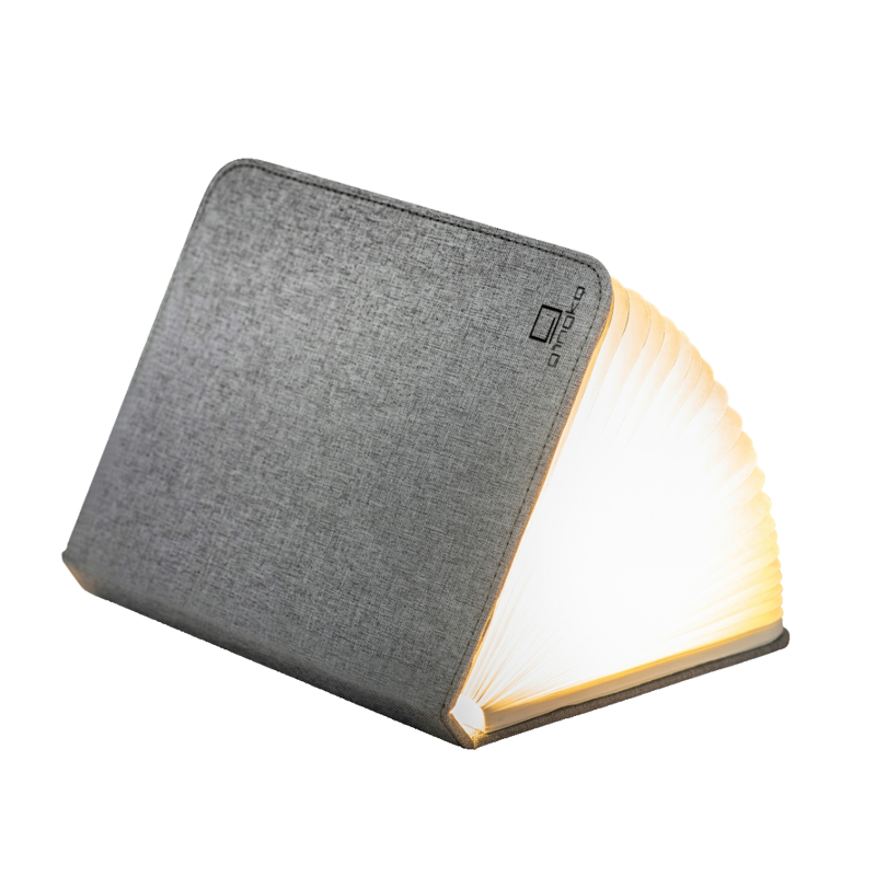 Gingko Large Smart Book Light in Urban Grey-1